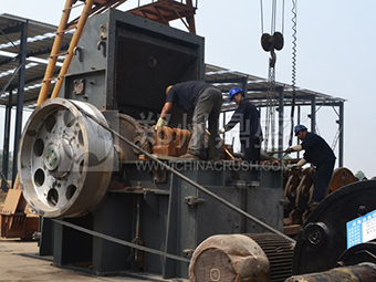山東省石灰石原料破碎生產(chǎn)線